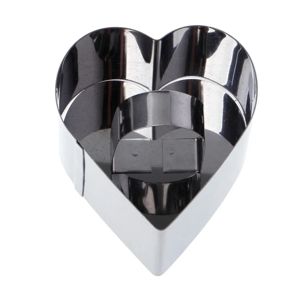 

Stainless Steel Cake Baking Mold Salad Dessert Cake Cheese Heart Bakeware Tools