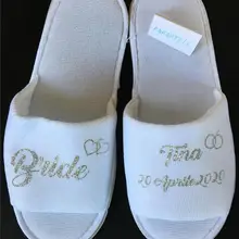 Свадебные тапочки с блестками на заказ, свадебные тапочки для подружки невесты с именами, свадебные тапочки. стаканчики для вечеринки, подарков