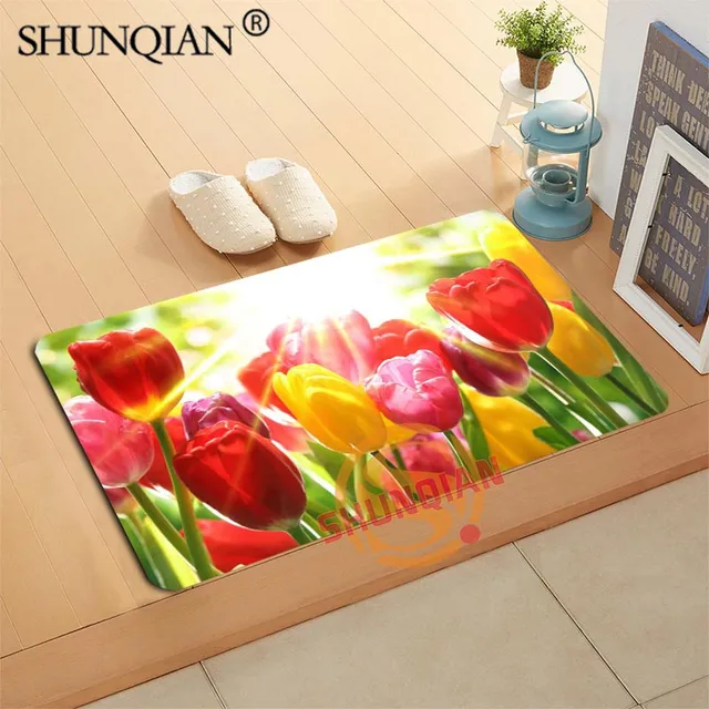 Tulip Flower Doormat Custom Your Mats Print slip resistant Door Mat