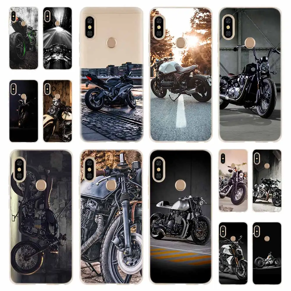 Retro Moto Cross Motorcycle Fashion Soft TPU Case For Xiaomi Redmi Note 10 9 8 7 6 5 Pro Max 10S 9S 9T 8T 4G 5G Cover | Мобильные