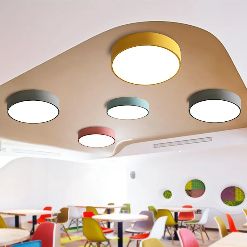 

Nordic Simple Round Acrylic Bedroom LED Ceiling Lamp Modern Kitchen Balcony Corridor Aisle Cafe Living Room Lamp Free Shipping