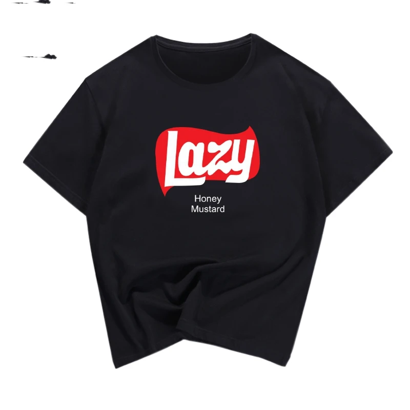 

Funny Tshirt For Summer 2018 Tops Graphic Tees Women Black Shirts Lazy Printing Female Cotton Clothes Casual Korean Style