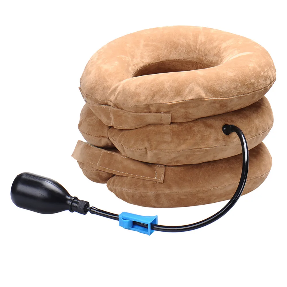 Colorful Inflatable Collar Neck Cervical Traction Device Head Shoulder Neck Pain Relieve Health Care Massager Head Immobilizer