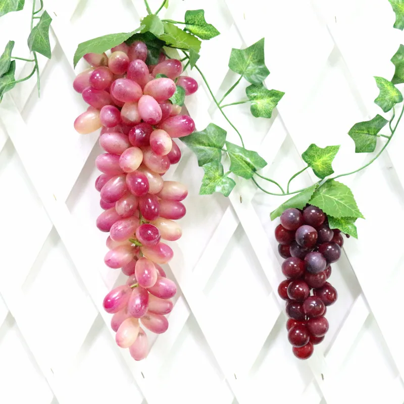 

Flone Artificial Fruit Plastic Grapes Simulation Plant Vine Home Wedding Party Garden Tree Decorative Fruit Photography Props