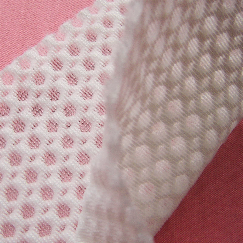 

2019 new fashion designer white sandwich air fabric - round thick dull black 3D air spacer mesh fabric Sport Wear cloth tissu