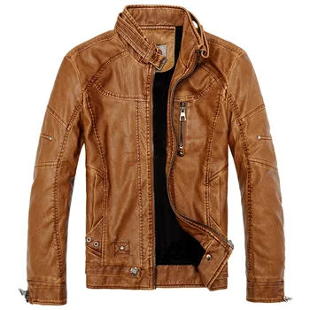 

2020 men collar leather PU leather fashion high quality leather
