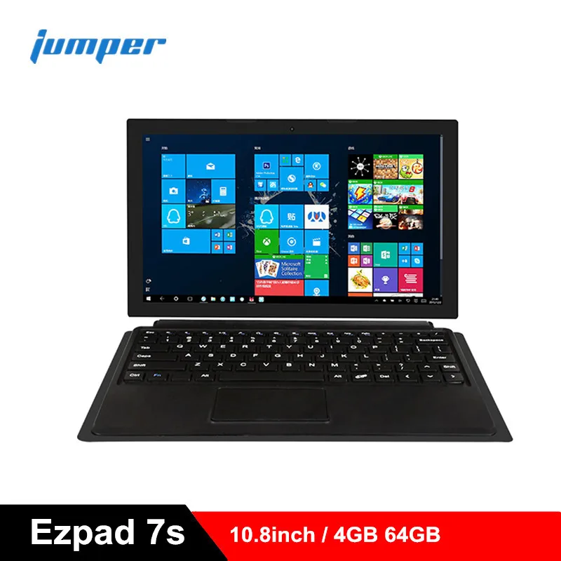 Джемпер Ezpad 7 s 2 в 1 планшеты PC 10,8 ''windows 10 Intel Cherry Trail Z8350 4 ядра ГБ + 64 2MP камера 2,4 г Wi Fi компьютер