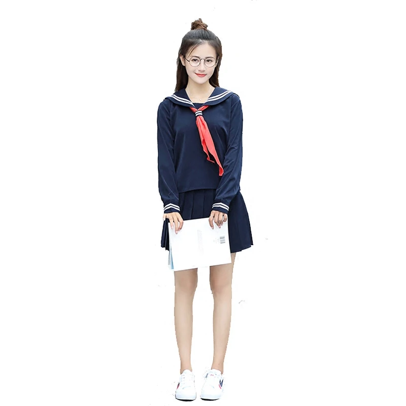 

New style Japan and South Korea Sailor suit Navy style Kansai JK Uniform Student College Wind COS Performer Set