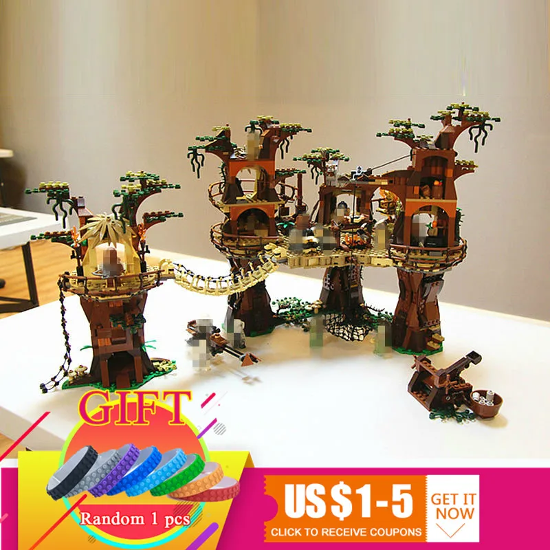 Building Toy 1990pcs 05047 Star Series r The E Set wok Village Model 10236