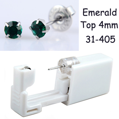 Disposable Sterilized Safety Nose Ear Piercing Unit Cartilage Tragus Helix Piercing Gun Tool Kit Build In Ear Studs Earring