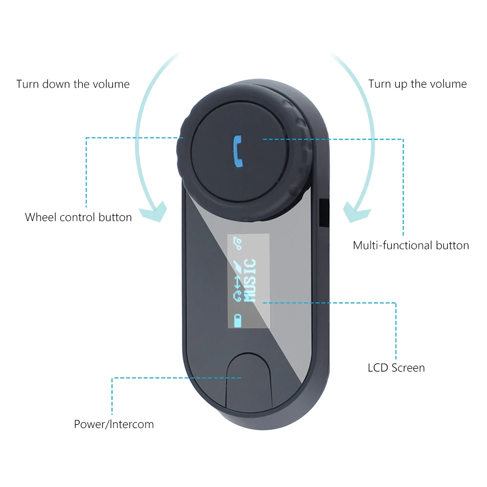 FreedConn TCOM-SC Bluetooth Интерком мотоциклетный шлем беспроводная гарнитура переговорные с ЖК FM радио+ Дополнительные мягкие наушники