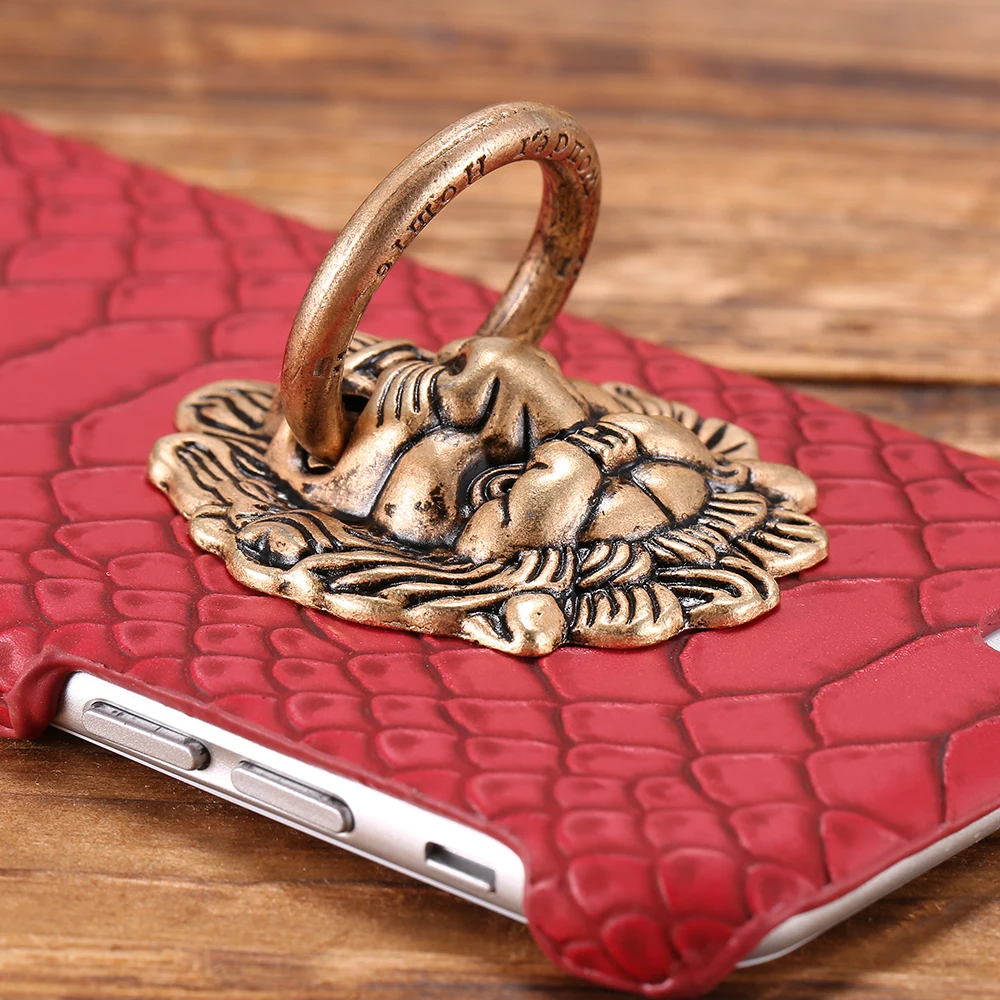 KISSCASE Lion Head Ring Phone Case KickStand For iPhone 6 6S 6 S 7 8 Plus 4