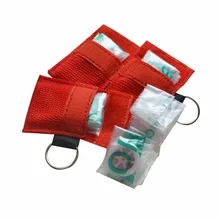 10 шт./лот Новая маска для искусственного дыхания при реанимации защитный экран CPR с брелоком для аварийной ситуации спасательные комплекты для здравоохранения красного цвета