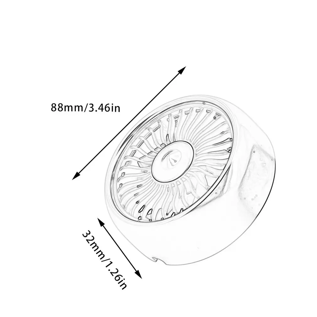 Кондиционер USB Автомобильный Электрический вентилятор автомобильный воздушный выход центральная консоль расширение ветра USB мини-вентилятор с красочным дыхательным светильник
