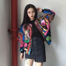 Harajuku бейсбол Мультфильм аппликации женская куртка пальто весна осень куртка черный унисекс ветровка уличная одежда пальто