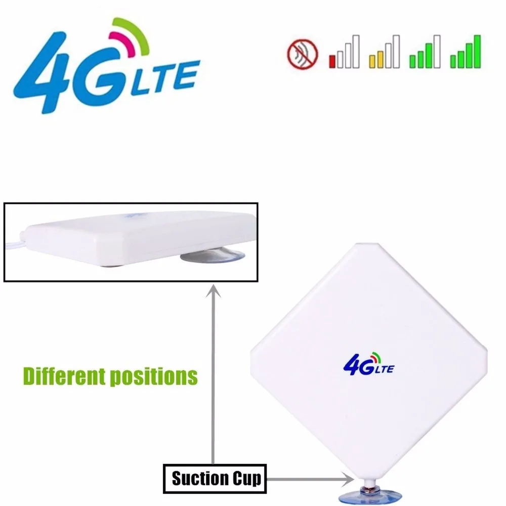 Лот из 100 шт 35dBi 4G внешняя внутренняя LTE WIFI антенна TS9 Разъем для E5372 E8372 E589 E392 ZTE MF62 810s