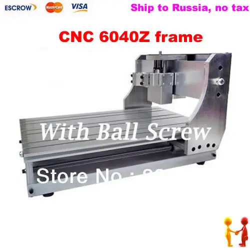 

Ship to Russia no tax. Customized CNC 6040 engraving machine Ball Screw, CNC frame
