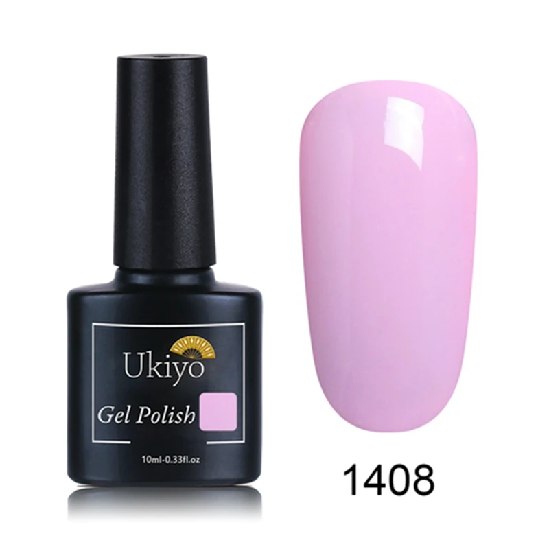 Ukiyo 10 мл Неоновый Цвет Гель-лак для ногтей замачиваемый УФ-гель для ногтей Маникюрный Гель-лак основа и верхнее покрытие полуперманентный - Цвет: 1408