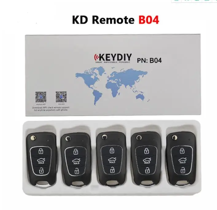 

5PCS/LOT KD900 B04 Car Key For KD900+/URG200 Key Programmer B Series Remote Control