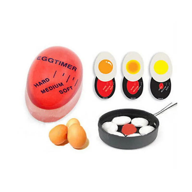 1pcs Egg Perfect Color Changing Timer Yummy Soft Hard Boiled Eggs Cooking Kitchen Eco-Friendly Resin Red Tools |