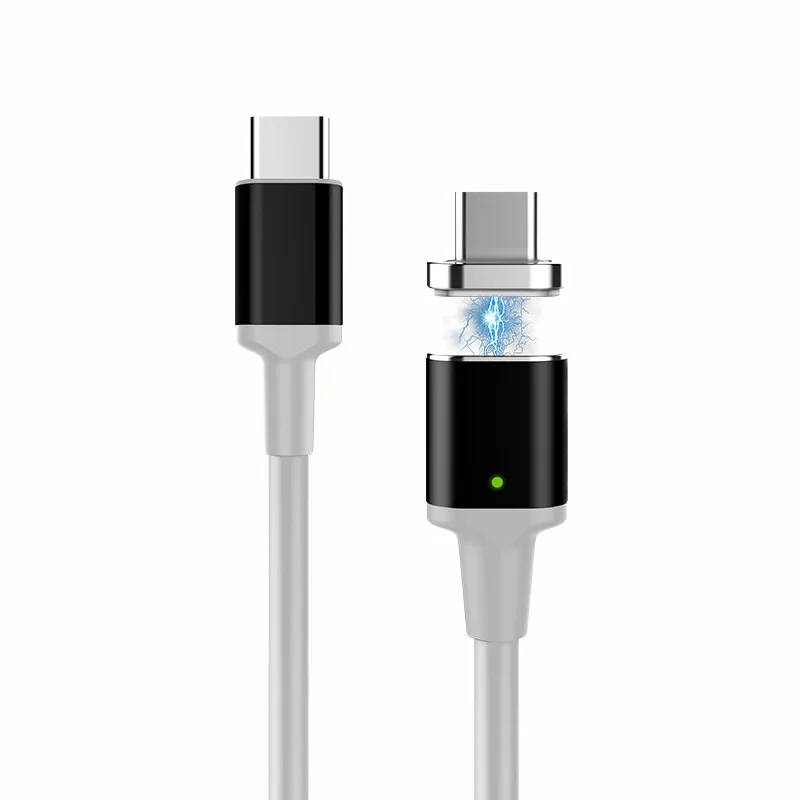 Кабель usb type-C, 1,8 м, магнитный кабель Usb C, 20 в, 5 А, кабель для быстрой зарядки и передачи данных USBC, поддержка QC PD для MacBook - Цвет: TPE white