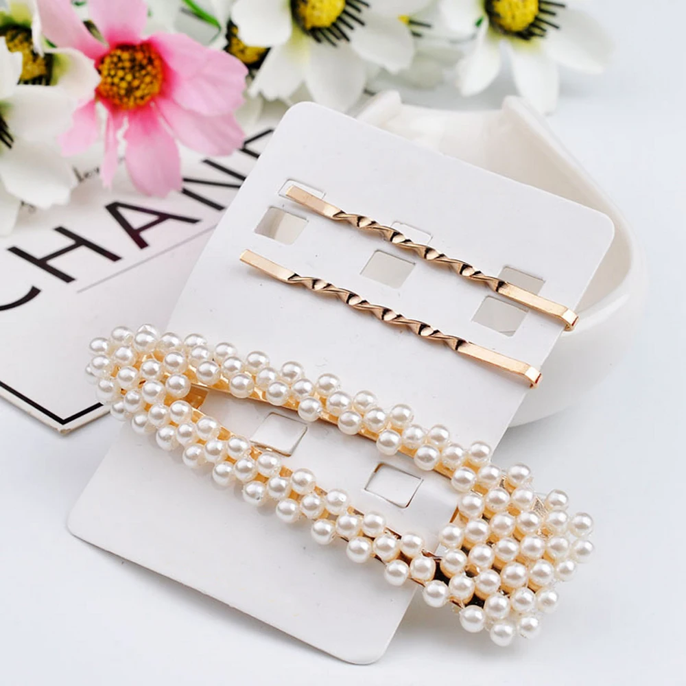 

Pearl Metal Hair Clip for Women Hair Styling Accessories Beauty Styling Tools Handmade Hairpin Headdress