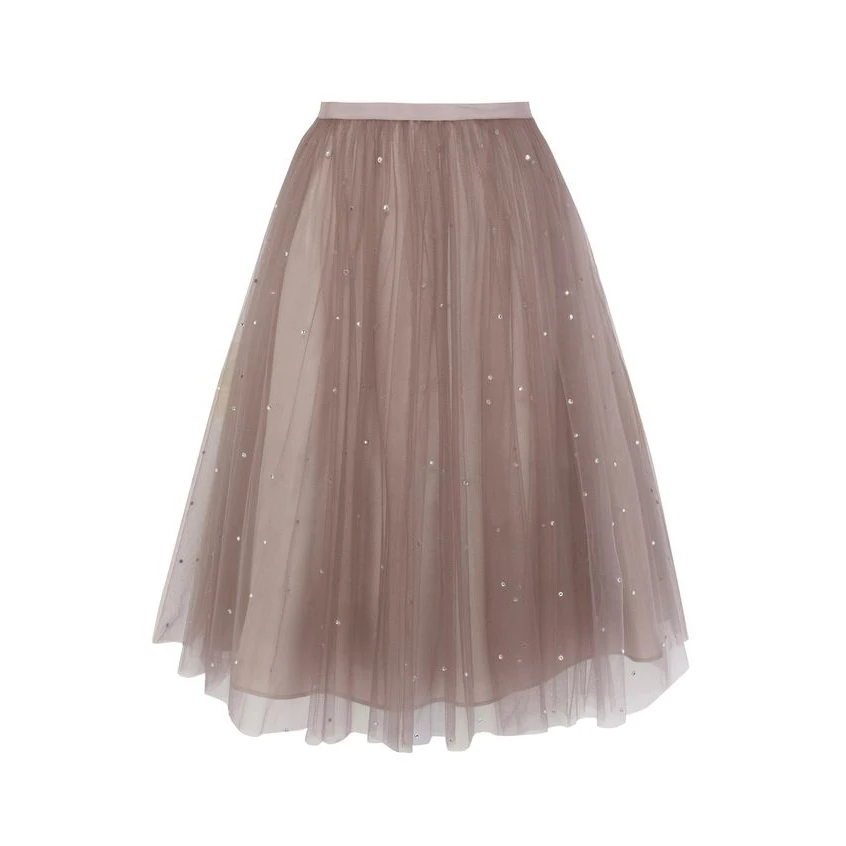 New Arrival Sequin Skirt Custom Made A Line Knee Length
