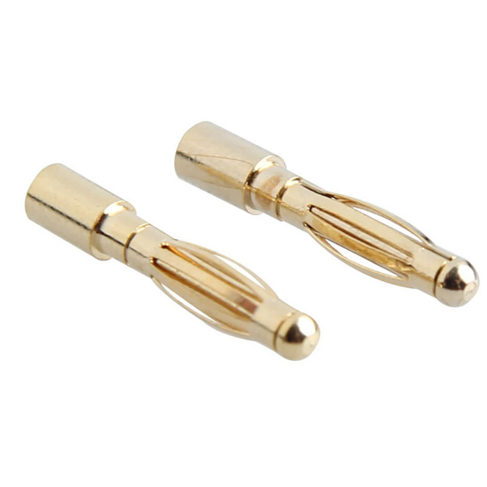 

10 pair/lot Brushless Motor Banana Plug 2.0mm 2mm Gold Bullet Connector Plated For ESC Battery High Quality