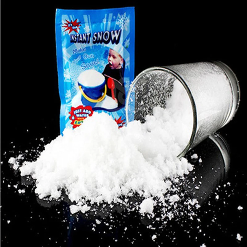 

1 Pack Artificial Snow Instant Snow Powder Fluffy Snowflake Super Absorbant Frozen Party Magic Prop Christmas Party