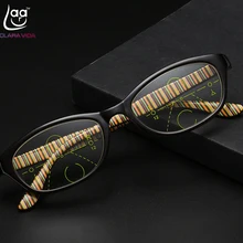 = Clara Vida Tr90 Ретро оправа женская для интеллекта прогрессивные Мультифокальные коммерческие очки для чтения бифокальные+ 1+ 1,5 до+ 4