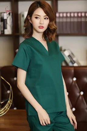 

Pure cotton brush hand wear long sleeve hand wash clothes doctor male and female isolation anesthesiologist uniform