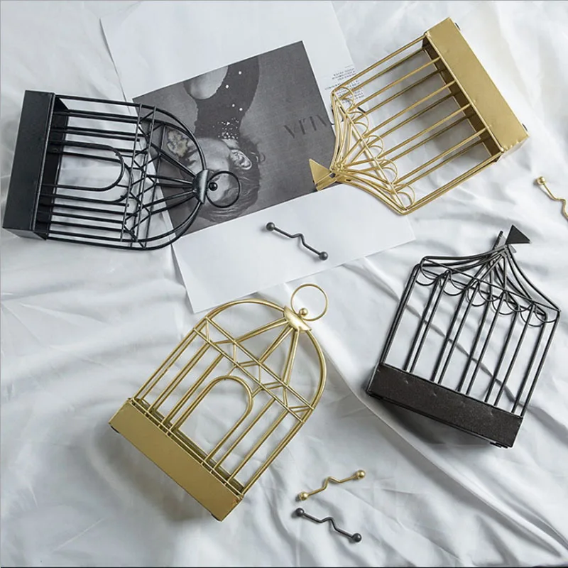 Nordic style retro metal mosquito frame decoration Zen ornaments living room home accessories creative hollow iron