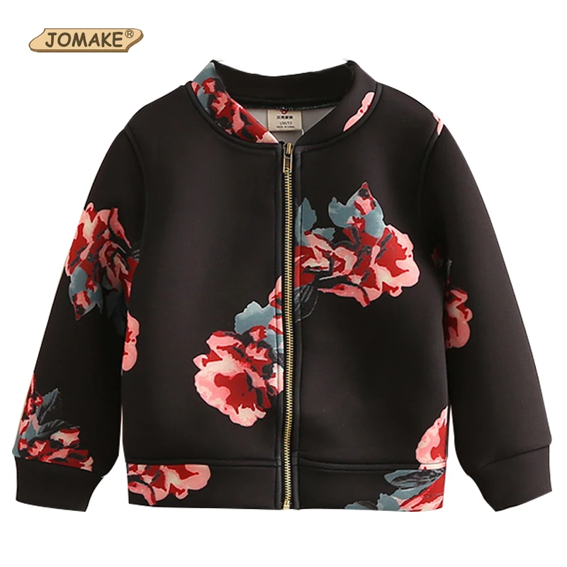 New Design Girls Floral Printed Coat Fashion Girls Jacket Baby Zipper ...