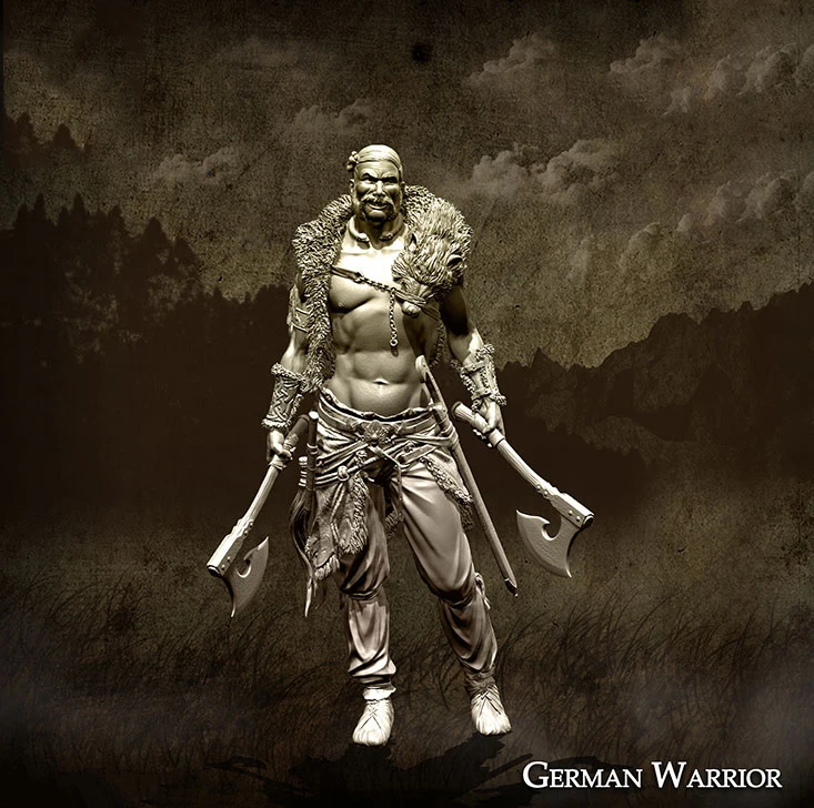 1/24 75 мм GK Warrior 75 мм древняя Игрушка полимерная модель миниатюрная фигурка из смолы Неокрашенная