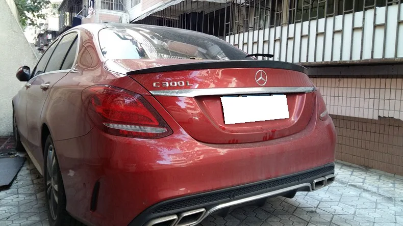 Новая краска ABS автомобильное заднее крыло багажник спойлер для BENZ W205 4 двери c-класс C Класс c180 c200 c250 c300 c350 c400 c450 c220
