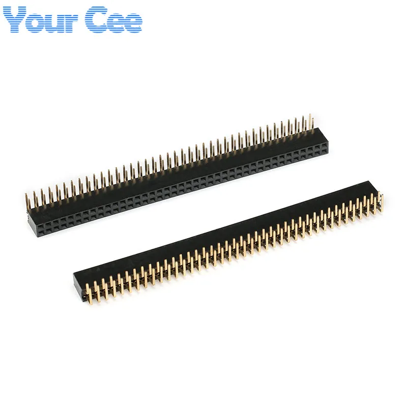 

10 pcs 2.54MM 2*40P Female Double Cab Looper Right Angle Pin Header