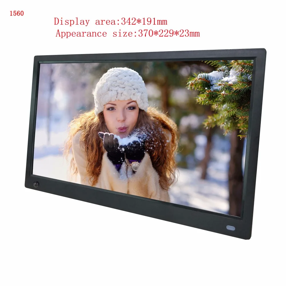 US $128.25 New design 156 inch IPS Motion sensor Full viewing angle 1920X1080 Support HD input picture video player digital photo frame