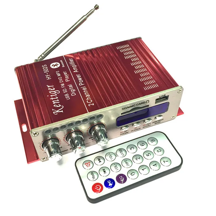 KENTIGER с адаптером питания 12V5A мини усилитель 40 Вт Bluetooth + av кабель пульт