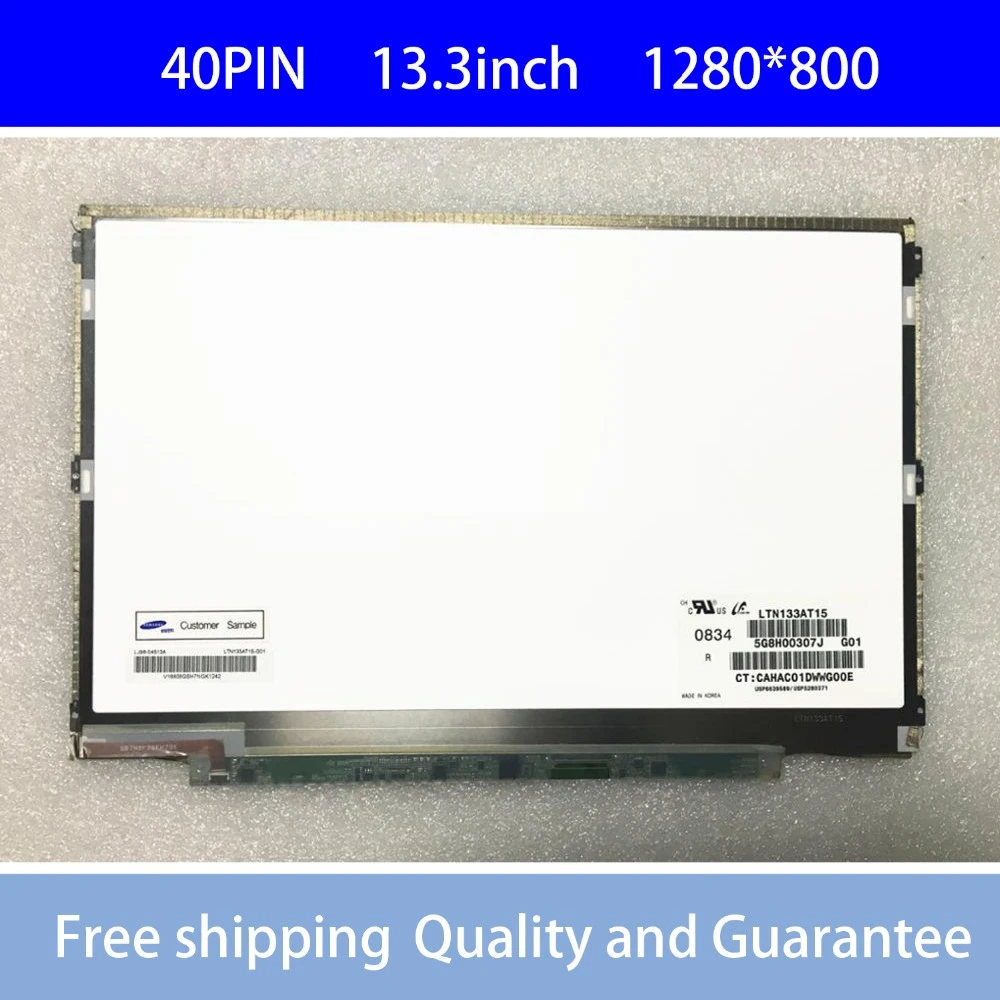 

Free shipping LTN133AT15 13.3'' inch Laptop LCD SCREEN 1280*800 with LVDS 40pin