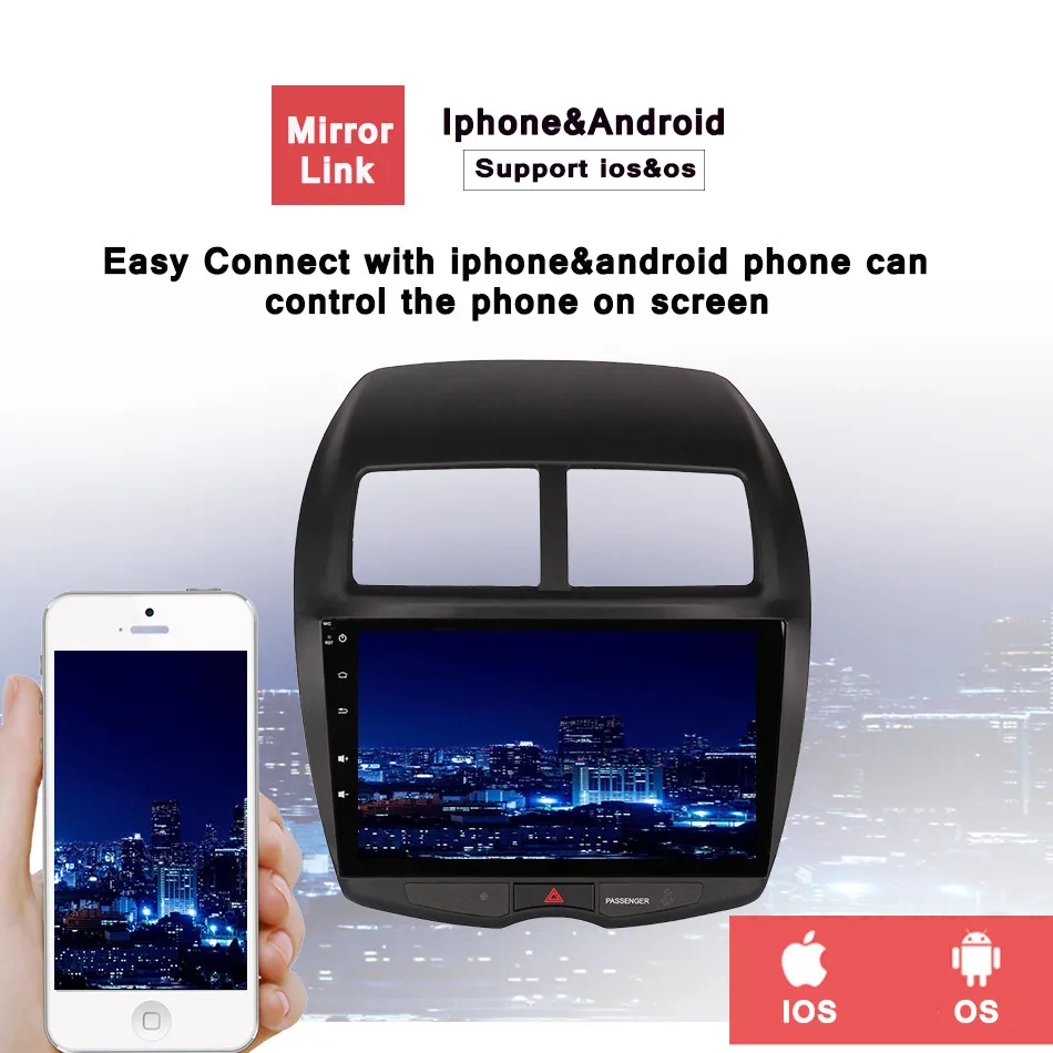 Flash Deal 10.1" Octa Core Android 9.0 4+64G For Mitsubishi ASX Car DVD Player GPS Navigation Radio Audio BT Steering Wheel control Wifi 4G 5