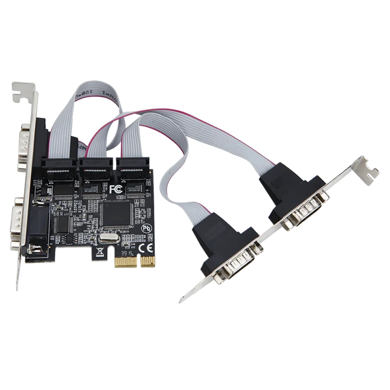 Компьютерная шина PCI E четыре плата последовательного порта pcie до четырех