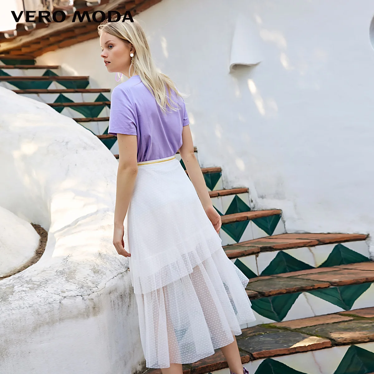 Vero Moda Новая женская Инс стиль нерегулярные Gauzy юбка | 31921G508