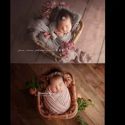 Реквизит для фотографии новорожденных Винтаж Тканые ротанга детская картина камера контейнер рамки стрельба studio реквизит однотонная