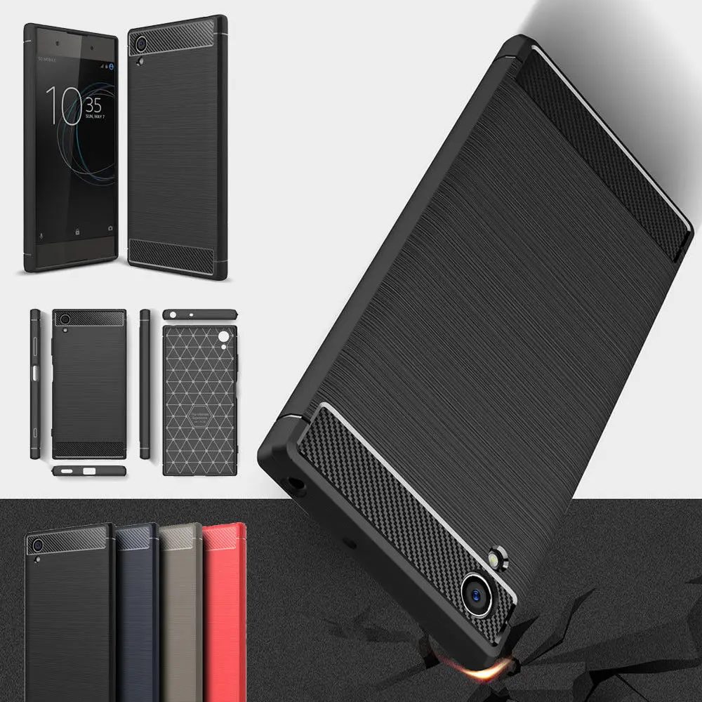 

Carbon Fiber Texture Case For Sony Xperia XA1 XA2 Ultra XA2 Plus Soft TPU Case For Sony XZ3 XZ1 Compact XZ2 Premium L1 L2 Cover