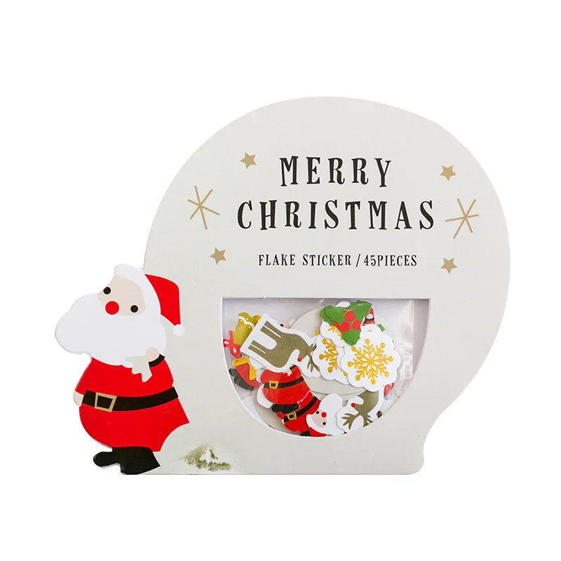 

45pcs/pack Santa Gingerbread Man Diy Decorative Stickers Scrapbooking Diary Album Decor Stick Label Christmas Gift