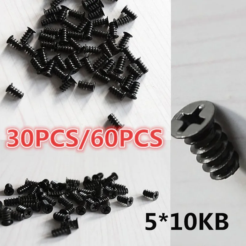 30PCS / 60PCS Black Computer PC Case Cooling Fan Durable Screw For Fans 5*10KB | Обустройство дома