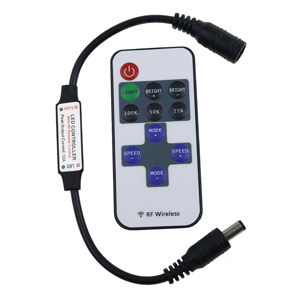 RF LED Streifen Licht Mini Wireless Switch Controller Dimmer Mit Fernbedienung