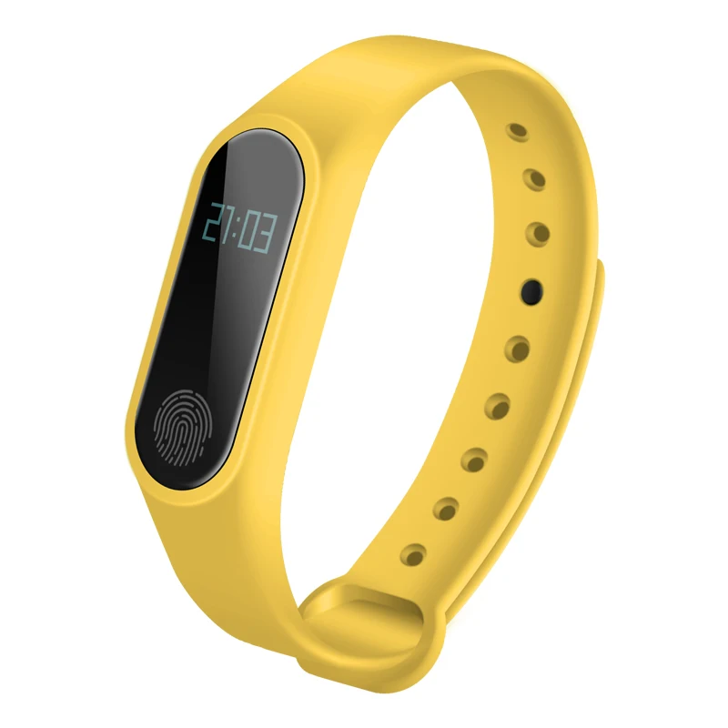 Смарт-браслет M2, фитнес-браслет, часы, монитор сердечного ритма, водонепроницаемый, Bluetooth, OLED, трекер для IOS, Xiaomi Mi, 2, 3 - Цвет: yellow with box
