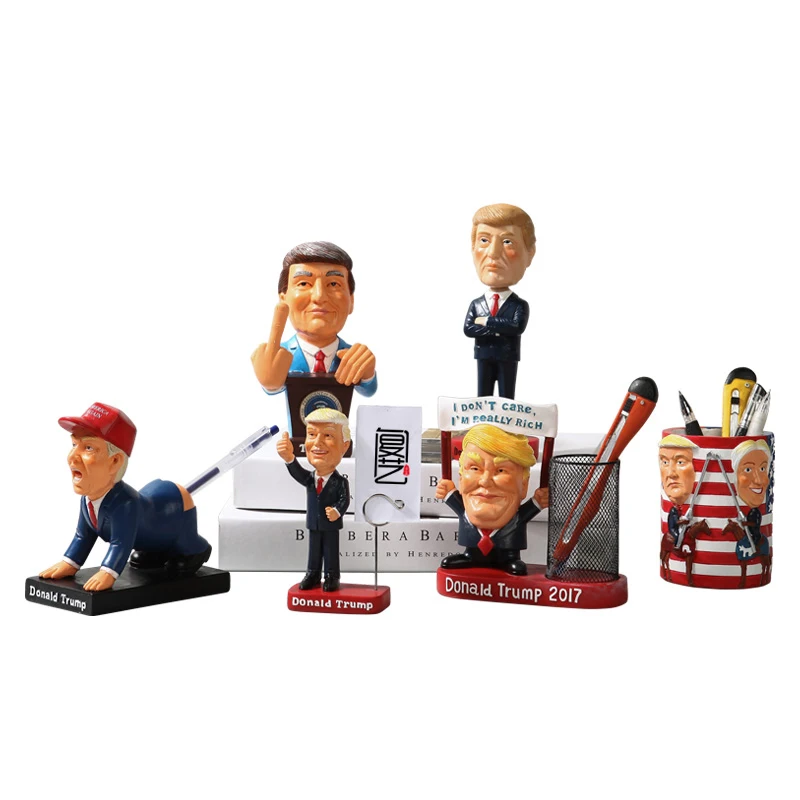 Креативный смоляный кукольный Трамп мультяшный персонаж статуя Модель Кукла