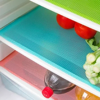 

1Pcs Silicone Anti-bacterial Anti-fouling Refrigerator Pads Waterproof Mat Kitchen Vegetables Fruits Fresh Table Placemats
